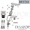 Bristan Sail Basin Mixer Tap Clicker Waste Spares